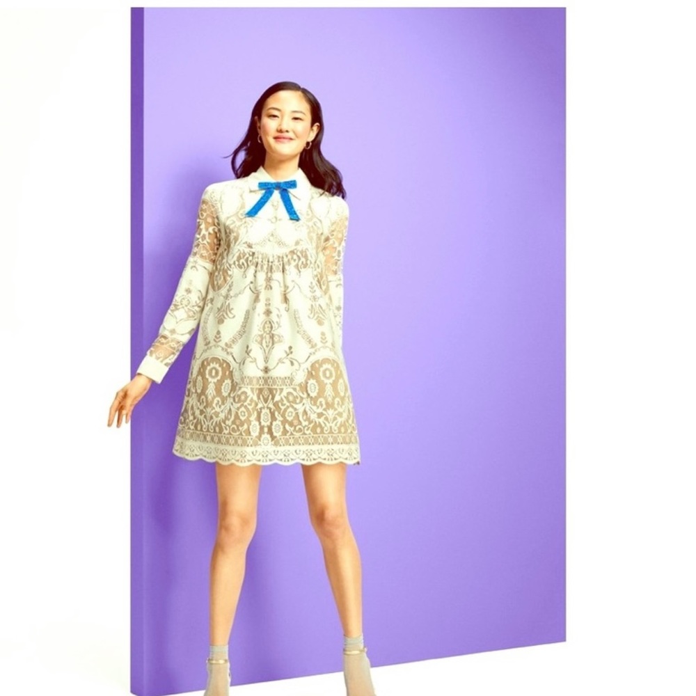 Anna Sui x Target Babydoll ivory lace dress (missing blue bow)